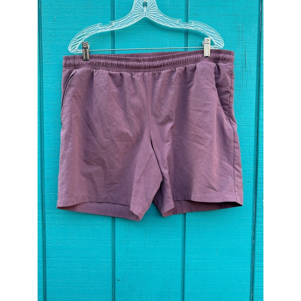 All in‎ Motion Mens Athletic Shorts 38 Purple Recycled Polyester Drawstring